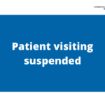 Patient visiting suspended graphic
