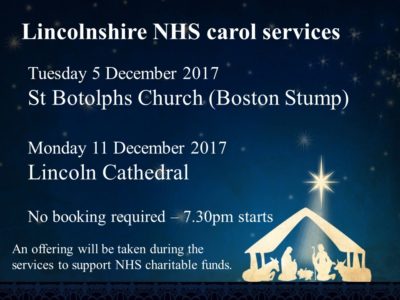 Christmas carol services 2017 poster