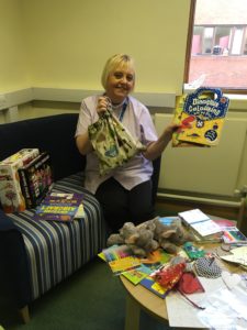 Pamela Beattie with some bereavement bags