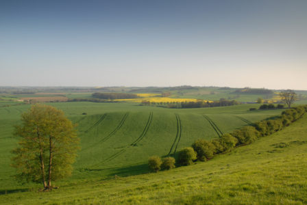 Landscape view from Bluestone Heath Road near Horncastle