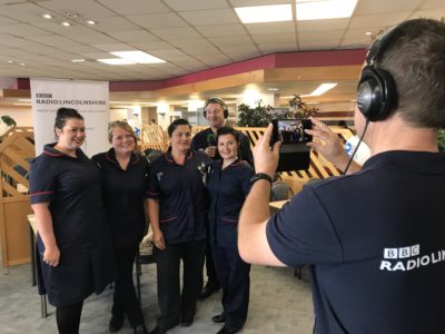 Matrons being photographed