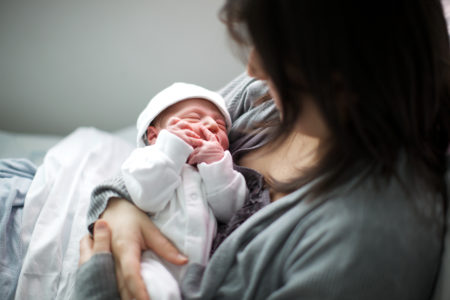 Mum with new baby