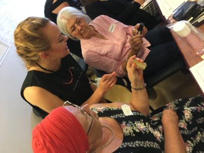 Cancer patients enjoy a pampering session at Lincoln County Hospital