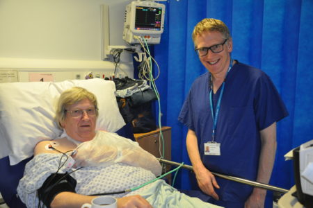 Patient Pete Saumby and Dr David Morgan from the Lincolnshire Heart Centre