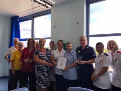 Ward 5b staff with their carers award