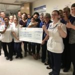 The stroke team celebrate their fundraising success