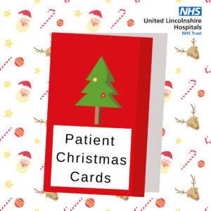 Poster promoting the Patient Christmas Cards initiative