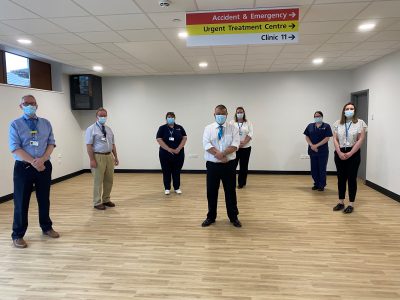 Professor Jonathan Van-Tam is pictured during a visit to the new urgent treatment centre at Lincoln County Hospital