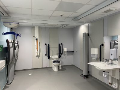 The new Changing Places facility at Pilgrim Hospital, Boston