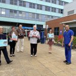 Charity Trustee Sue Rivett, Charity Chairperson Denise Must, Charity Trustee Michael Clarke, Charity Trustee Maria Henderson, with Safeguarding Specialist for Dementia Zoe Chapman and Dementia Practitioner Naz Fernandes.