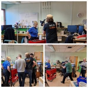 Here is Lauren in our workshop filming for the awards with the IET TV team: