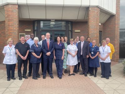 Professor Jonathan Van-Tam with staff from the Complex COVID Clinic