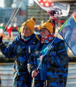 Fran (left) and Nicola (right) in Tallinn