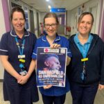 Midwife Zoe Gant (centre) with Lead Nurse Claire Cutts (left) and Health Care Support Worker Caroline Pearce (right) from the Children’s Diabetes Team
