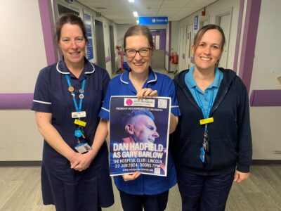 Midwife Zoe Gant (centre) with Lead Nurse Claire Cutts (left) and Health Care Support Worker Caroline Pearce (right) from the Children’s Diabetes Team