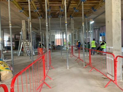 Inside the building site
