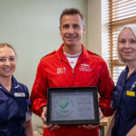 Unit Manager Georgina Foster, Wing Commander Collins and Unit Manager Jenny Thompson.