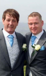 Paul Harrop junior and his dad Paul Harrop senior