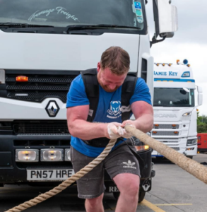 Paul Harrop junior at a recent truck pull