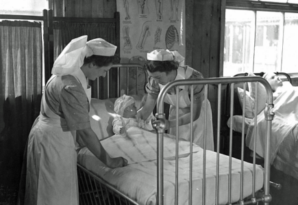 a patient receiving care at Grantham and District Hospital