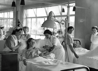 staff undergoing training at Grantham and District Hospital