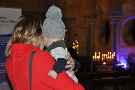 One family remembering their baby at Lincoln Cathedral