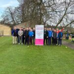 Seniors Captain Chris Barber and members of the Louth Golf Club, with United Lincolnshire Hospitals Charity Fundraiser Connor Hill
