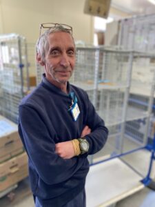 Ian Hughes who is based in the post room at Lincoln County Hospital
