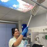 Ellen Price who is part of the Housekeeping team at Pilgrim Hospital, Boston
