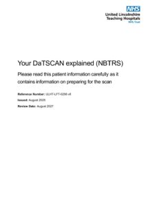 Your DaTScan Explained - United Lincolnshire Hospitals