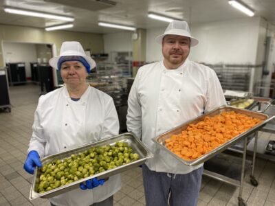 Getting the festive dinners ready at hospitals in Lincolnshire