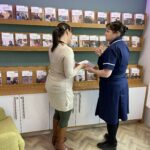 A lady getting support from Macmillan