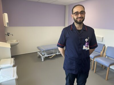 Matron for Diagnostics Filippo Natalini in one of the treatment rooms