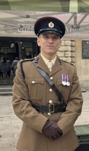 A photo of Doug in army uniform