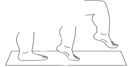 Figure 3. Flexible flat feet have an arch when the foot is off the ground 
