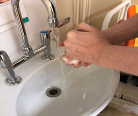 Step 1 Tie back any long hair, roll up long sleeves and remove any watches and bracelets. Wash your hands with soap and water.