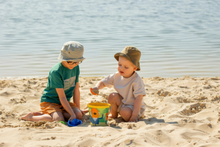 Children playing on the beach